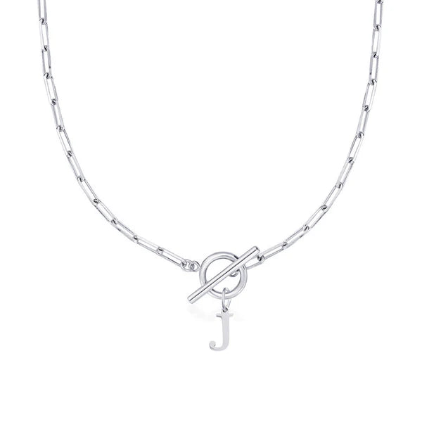 Paperclip Initial Necklace