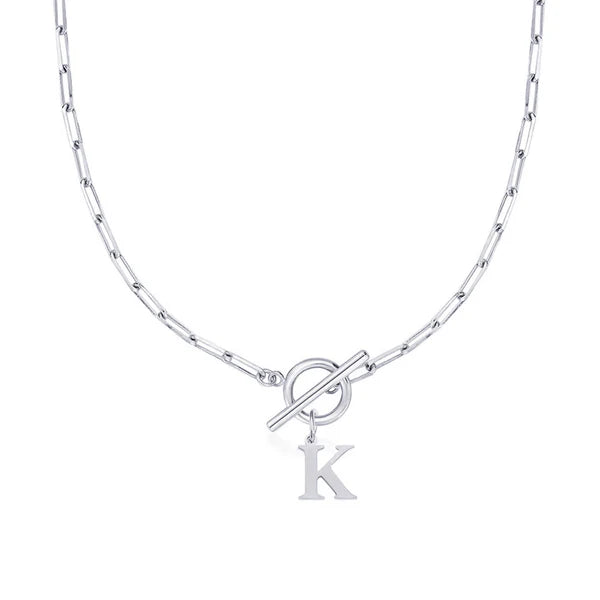 Paperclip Initial Necklace