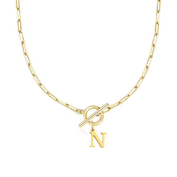 Paperclip Initial Necklace