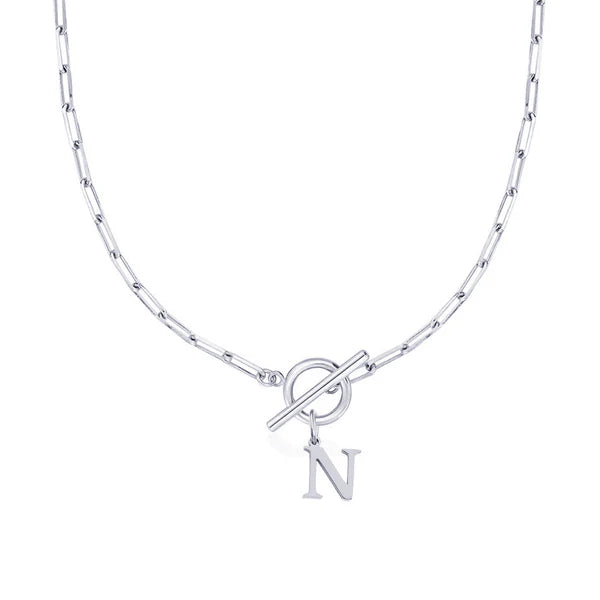 Paperclip Initial Necklace