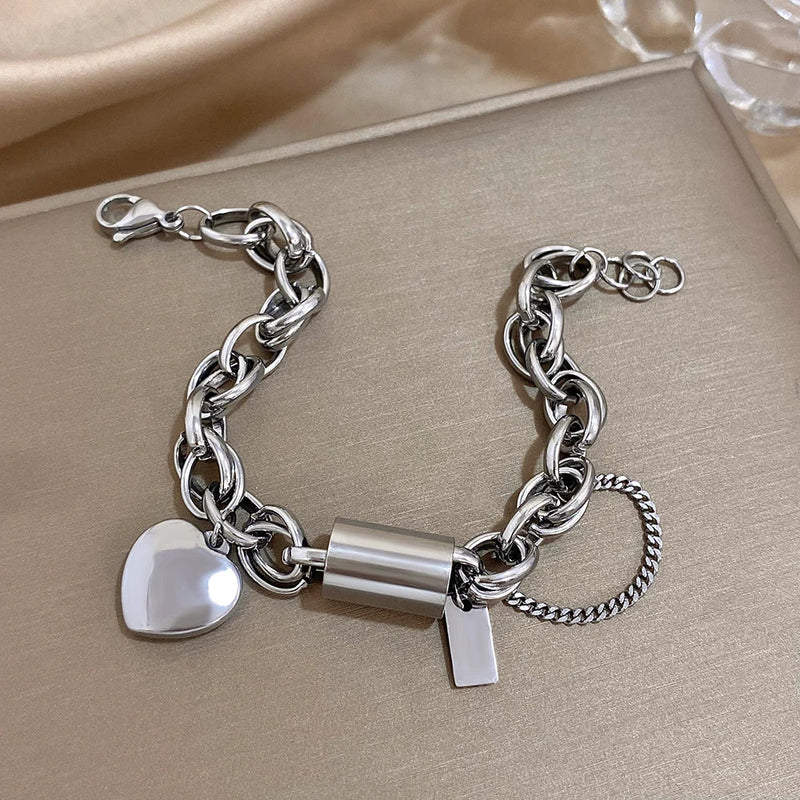 Heart Chain Link Bracelet