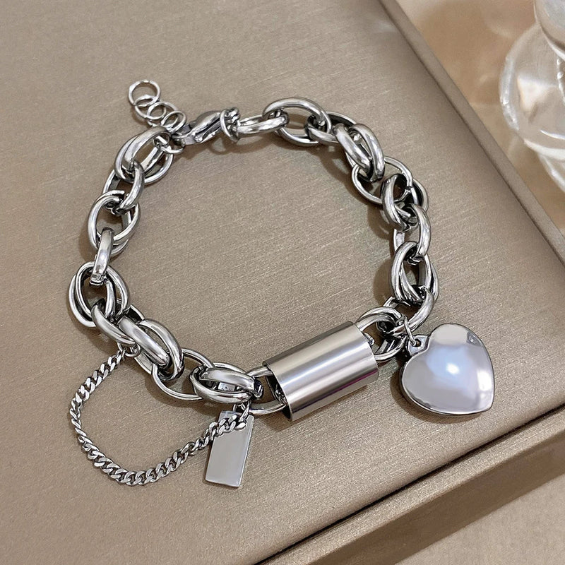 Heart Chain Link Bracelet