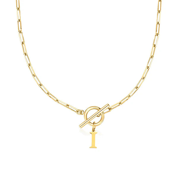 Paperclip Initial Necklace